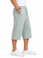 Men's Basic Summer Essential 3 Quarter Shorts - Ash Gray