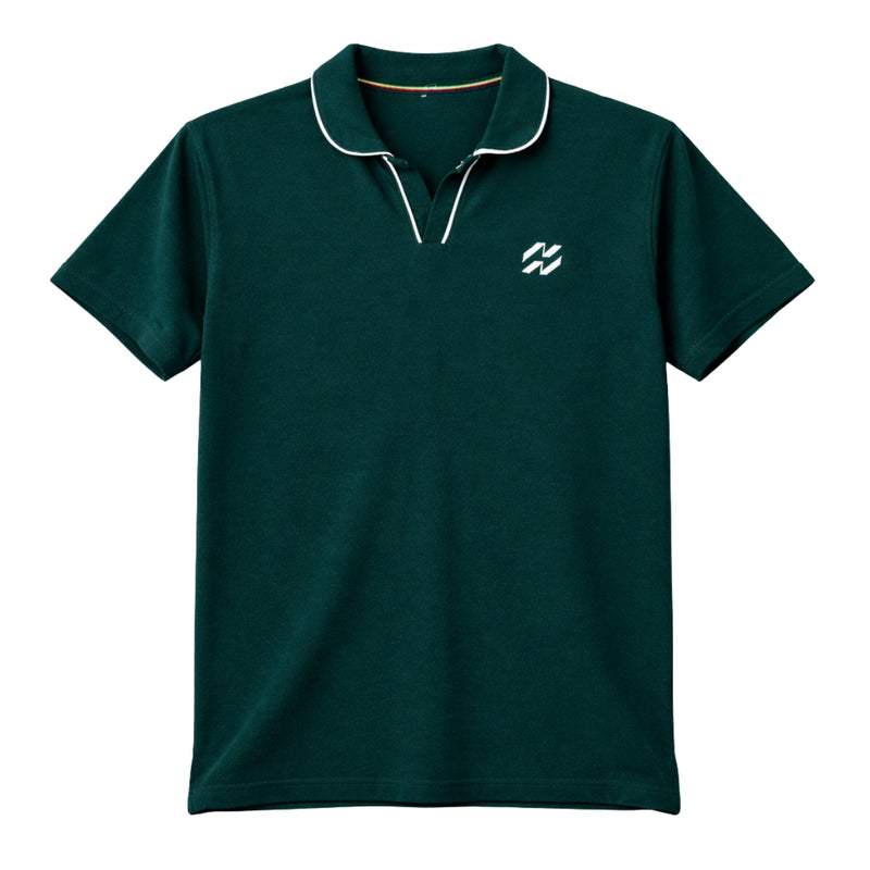Men’s Premium Magzi Collar & Placket Polo Shirt – Bottle Green
