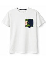 Men’s Premium Contrast Pocket T-Shirt – White