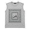 Men's Bandana Graphic Sleeveless Tank Top - Light Gray