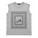 Men's Bandana Graphic Sleeveless Tank Top - Light Gray