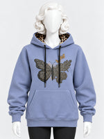 Women's Butterfly Graphic Fleece Hoodie