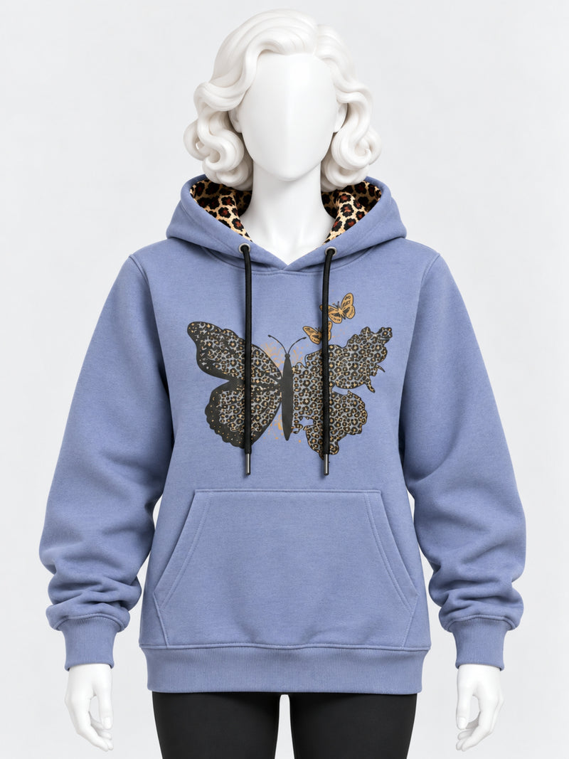 Women's Butterfly Graphic Fleece Hoodie
