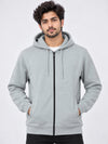 Men’s Plain Fleece Zip-Up Hoodie