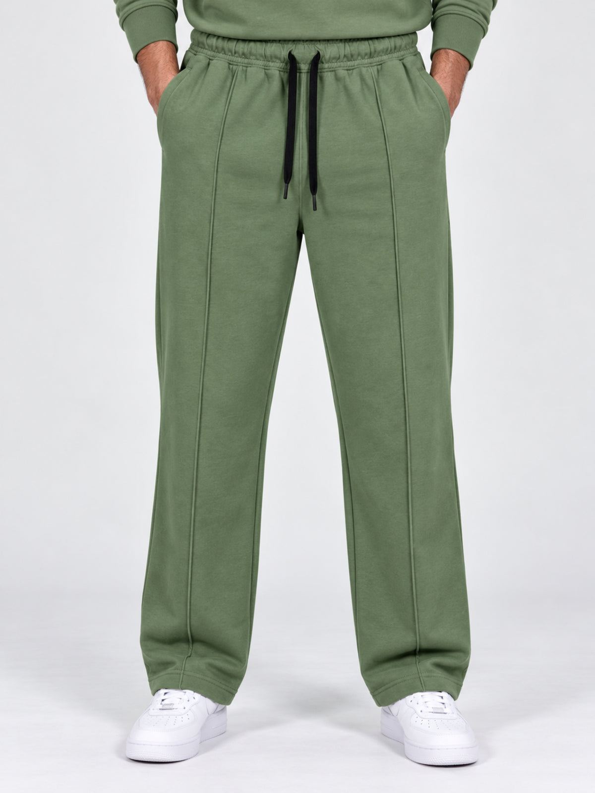 Men's Interlock Center Seam Open Bottom Trousers