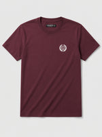 Men's Signature Emb. Round Neck Tee Shirt - Maroon