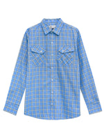 Men's Checkered Summers Casual Shirt - Sky Blue