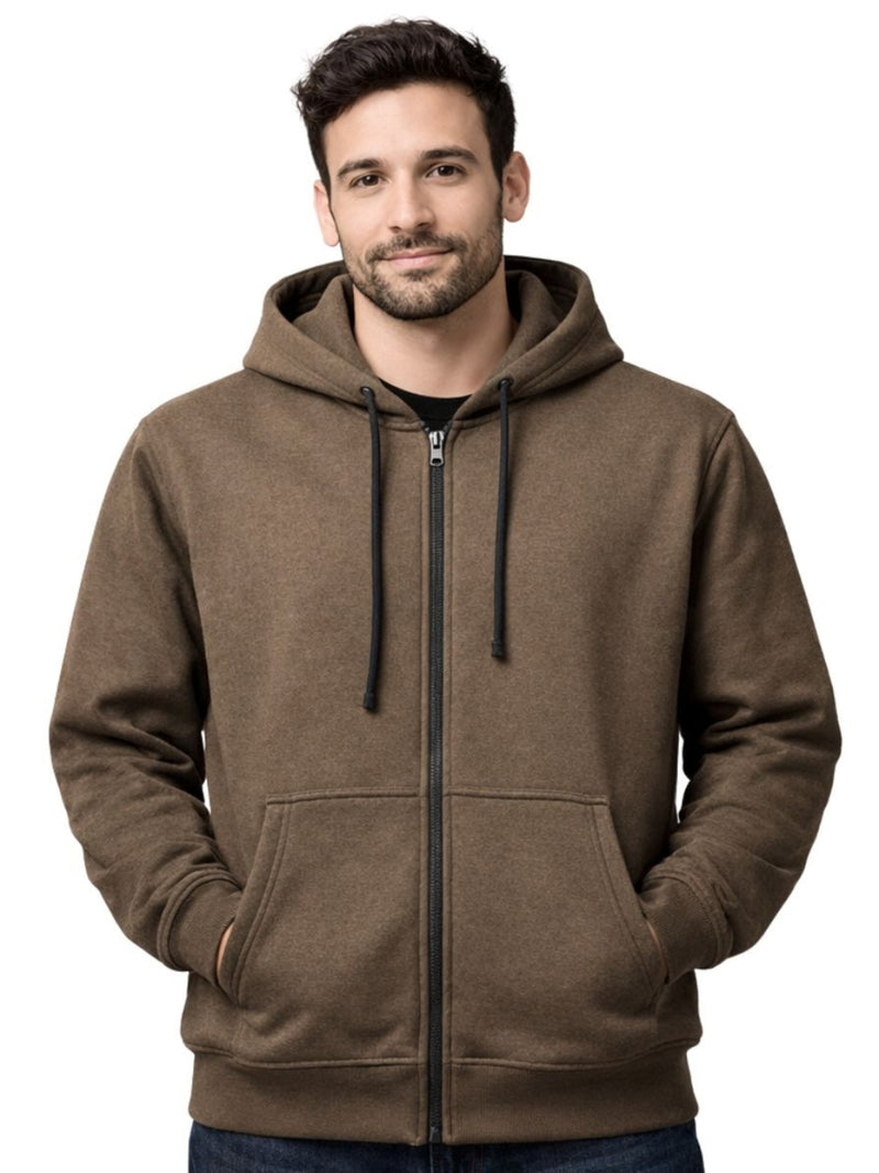 HG Classic Fleece Zip-Up Hoodie - Brown