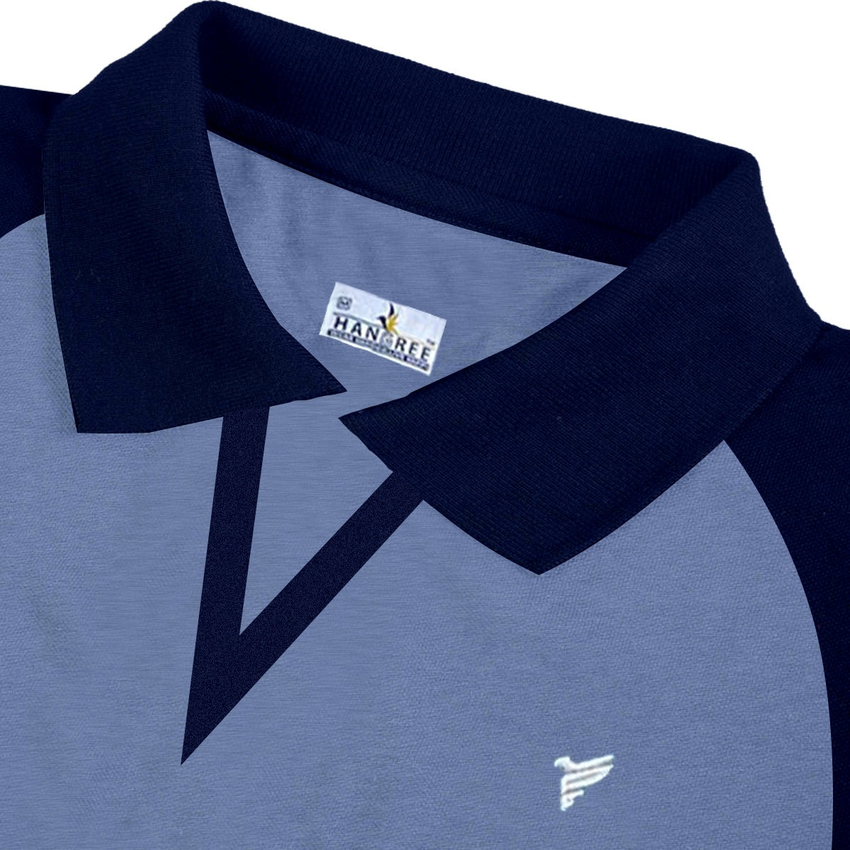 Men's Raglan Style Blue Polo
