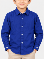 Boy's Plain Full Sleeves Casual Shirt
