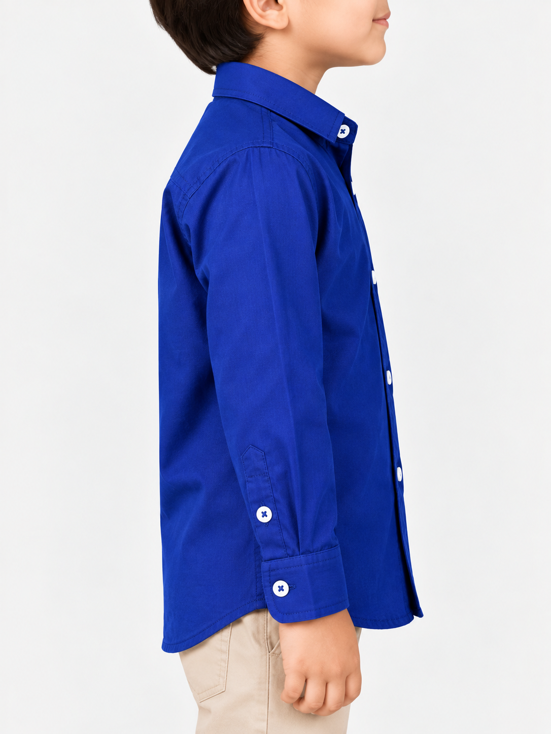Boy's Plain Full Sleeves Casual Shirt