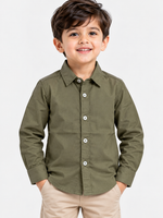 Boy's Plain Full Sleeves Casual Shirt