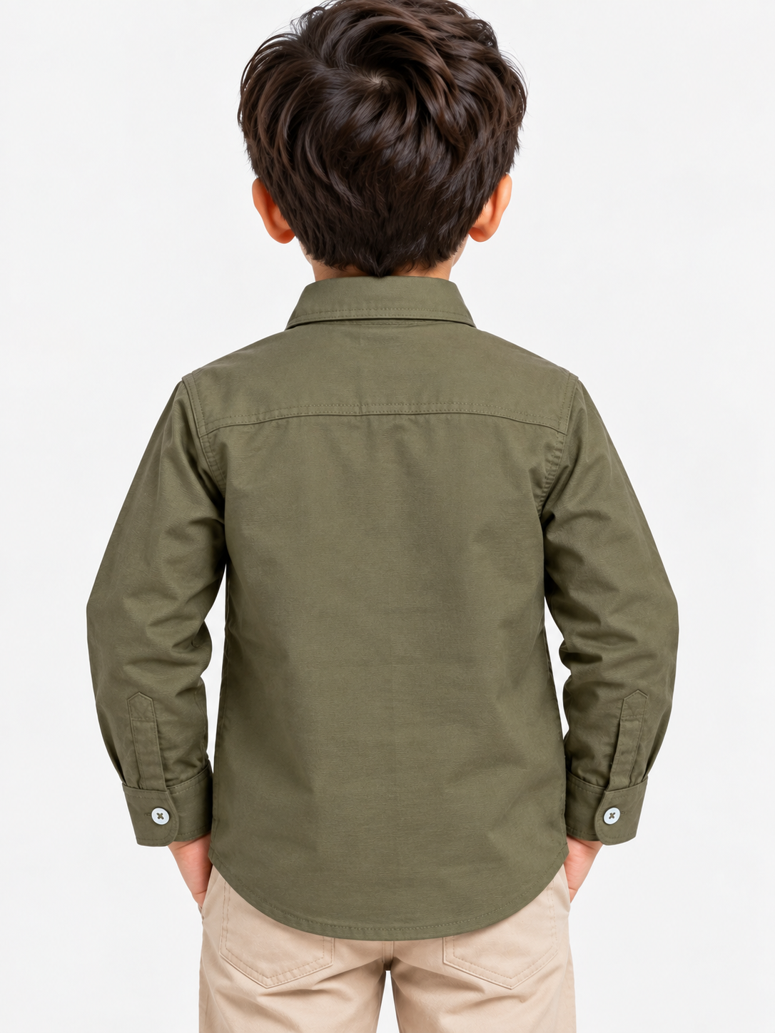 Boy's Plain Full Sleeves Casual Shirt