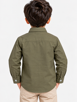 Boy's Plain Full Sleeves Casual Shirt