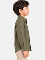 Boy's Plain Full Sleeves Casual Shirt