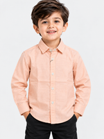 Boy's Plain Full Sleeves Casual Shirt