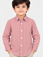 Boy's Multicolor Striped Full Sleeves Casual Shirt