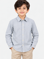 Boy's Multicolor Striped Full Sleeves Casual Shirt