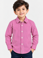 Boy's Multicolor Striped Full Sleeves Casual Shirt