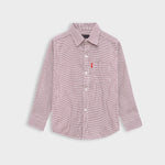 Smart Stylish Self Mehroon Casual Shirt For Boys