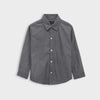 Boy's Geometric Pattern Full Sleeves Casual Shirt - Dark Gray