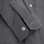 Boy's Geometric Pattern Full Sleeves Casual Shirt - Dark Gray