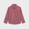 Rustic Red Full Sleeves Dotted Casual Shirt For Boys