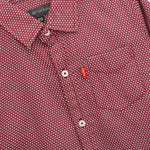 Rustic Red Full Sleeves Dotted Casual Shirt For Boys