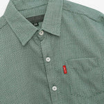 Boy's Self Pattern Full Sleeves Casual Shirt - Green