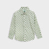 Boy's Polka Dots Printed Casual Shirt - Green