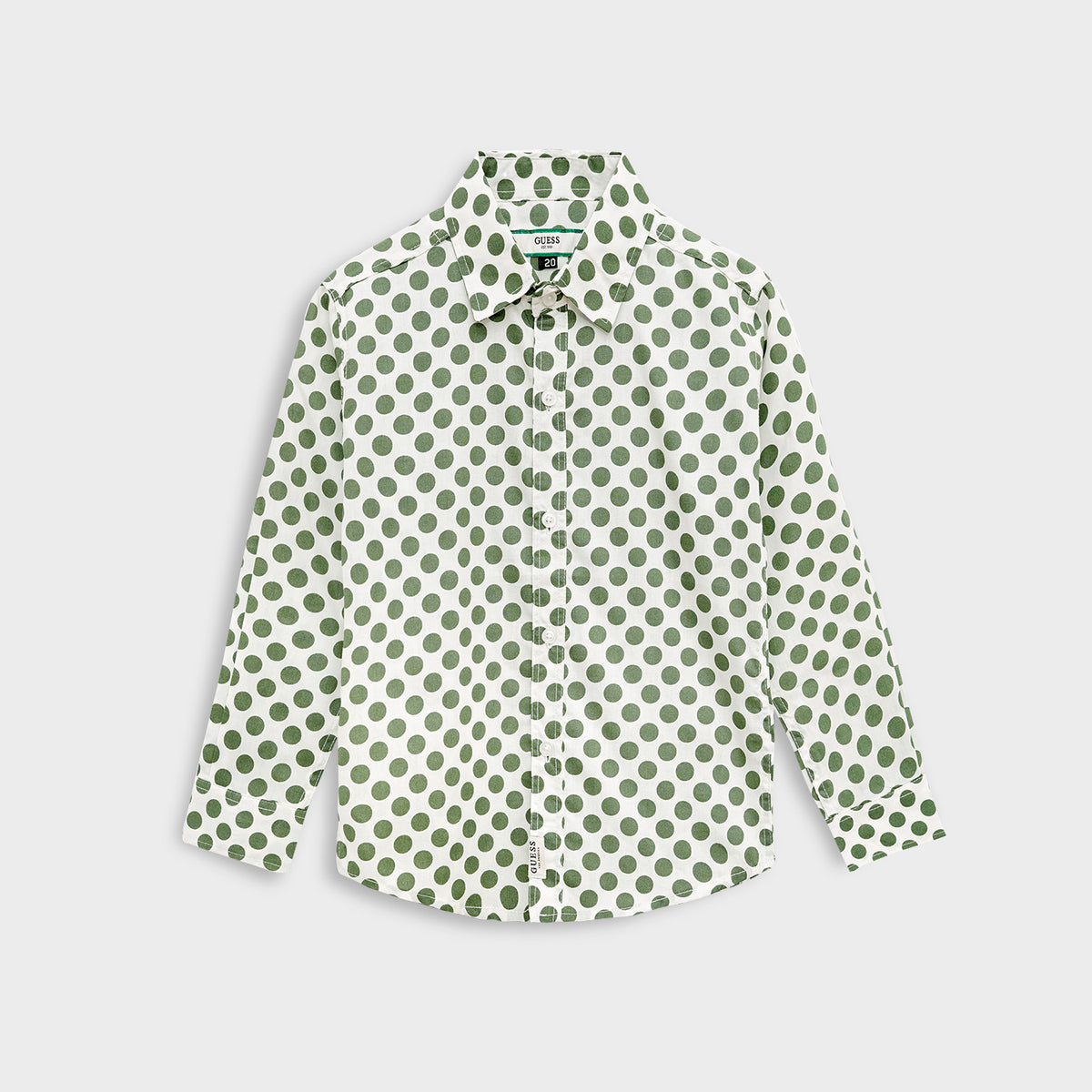 Boy's Polka Dots Printed Casual Shirt - Green