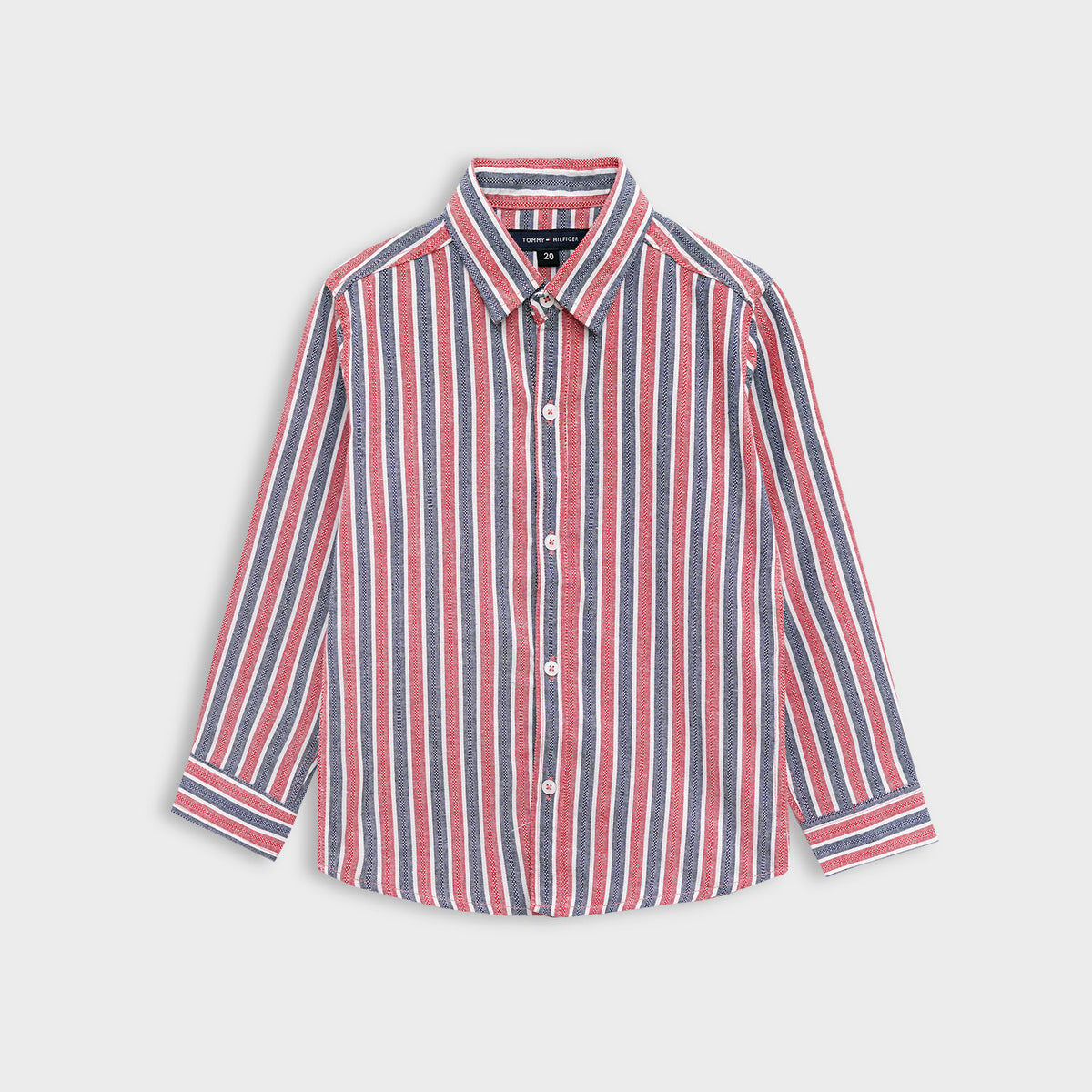 Exclusive Boy's Multicolor Lining Casual Shirt - Red