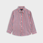 Exclusive Boy's Multicolor Lining Casual Shirt - Red