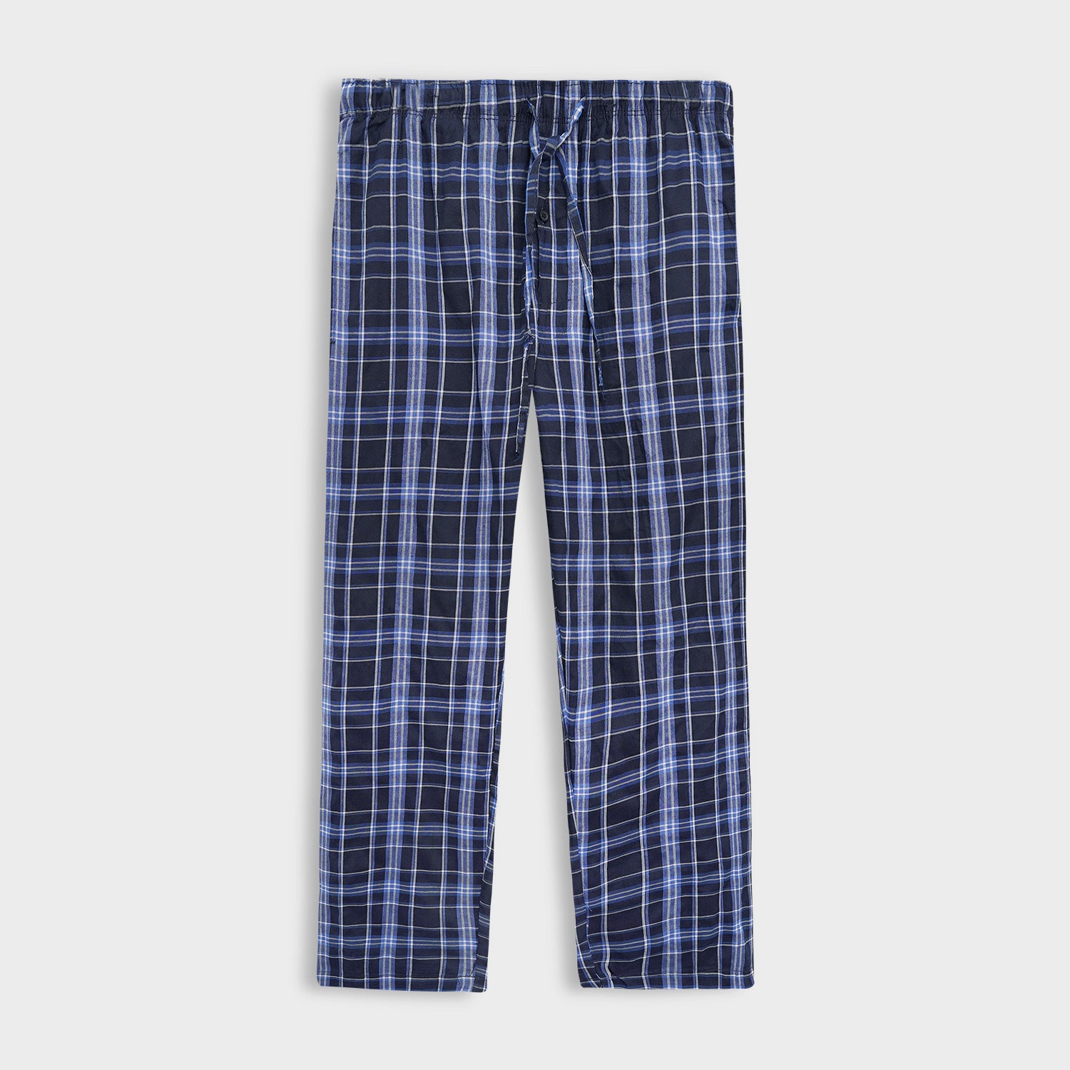 HG Exclusive Men's Cotton Check Style Summers Trouser - Navy