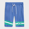Printed Blue Two Quarter Shorts For Men's