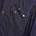 Men's Light Denim Summer Casual Shirt - Navy