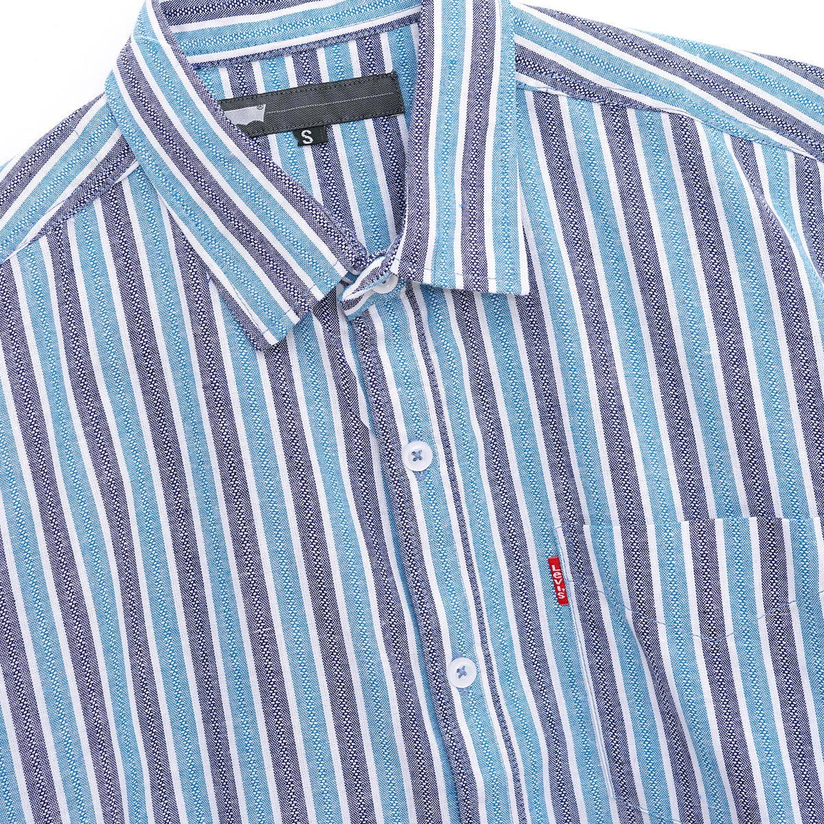 Men's Urban Stripped Smart Casual Shirt - Ferozi