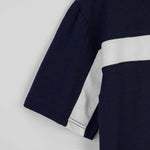 Oversize White Body Panel Fashion Tee Shirt - Navy