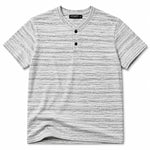 Men's Exclusive Melange Henley T-Shirt - White