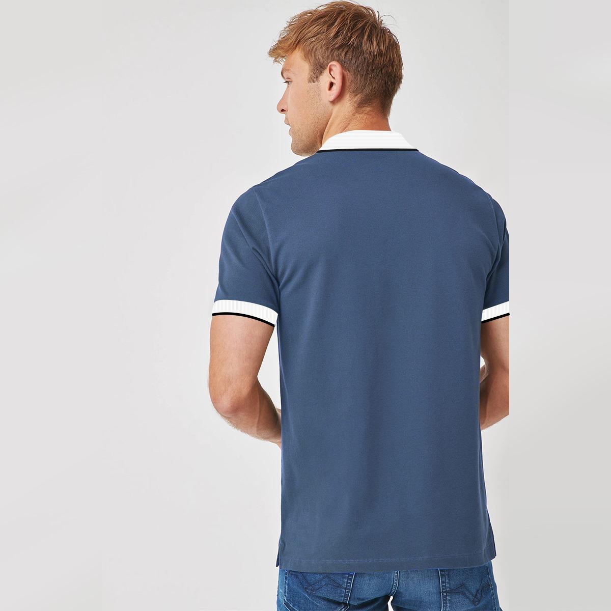 TIPPING COLLAR THREE PANEL EXCUTIVE POLO SHIRT