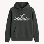 SIGNATURE PRINTED PULL OVER FLEECE HOODIE - GunMetal Gray