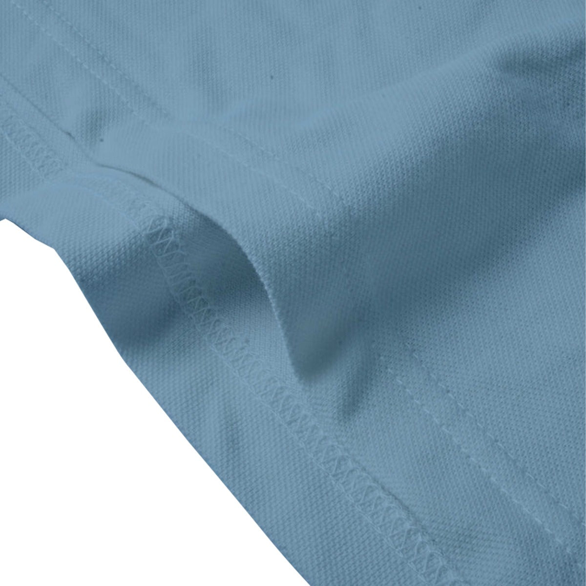 Metallic Blue Plain Polo For Men's
