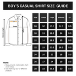Boy's Geometric Pattern Full Sleeves Casual Shirt - Dark Gray