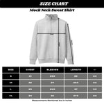 Men's Mock Neck Fleece Zipper Sweat Shirt - Light Gray
