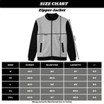 Elegant Contrast Sleeve Fleece Zipper Jacket - Zink