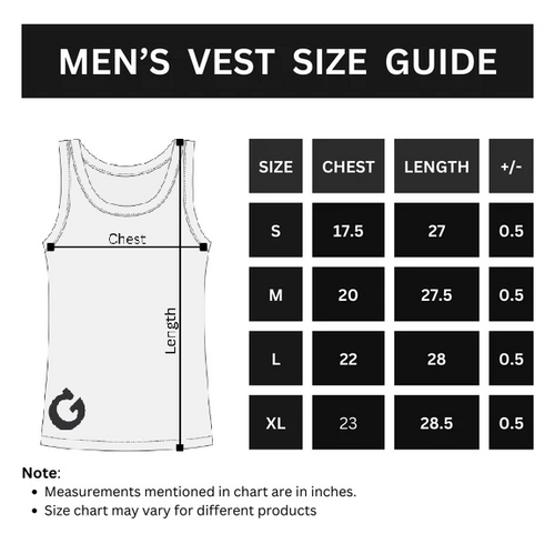 HG "NO PAIN NO GAIN" Printed Stylish Vest For Men's - Bright Blue