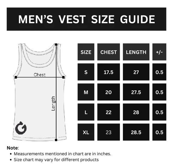 HG "NO PAIN NO GAIN" Printed Stylish Vest For Men's - Slate Blue