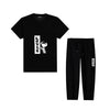 Boy's Printed Summers Track Suit - Black