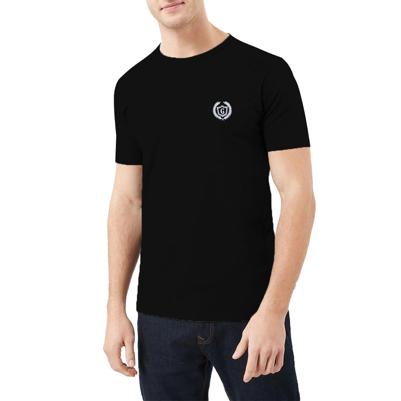 Men's Signature Emb. Round Neck Tee Shirt - Black