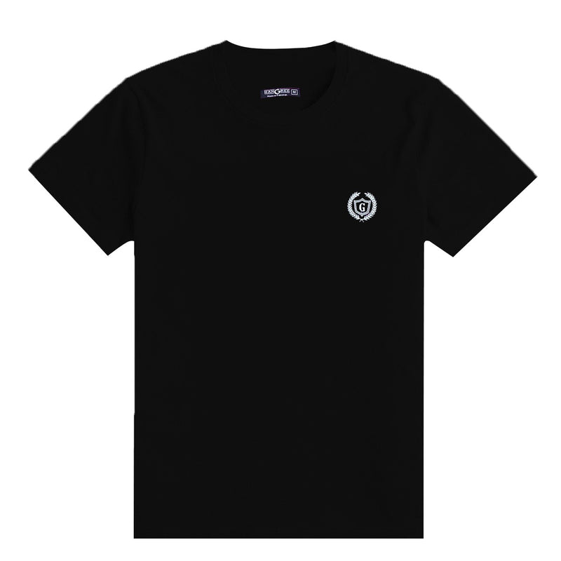 Men's Signature Emb. Round Neck Tee Shirt - Black